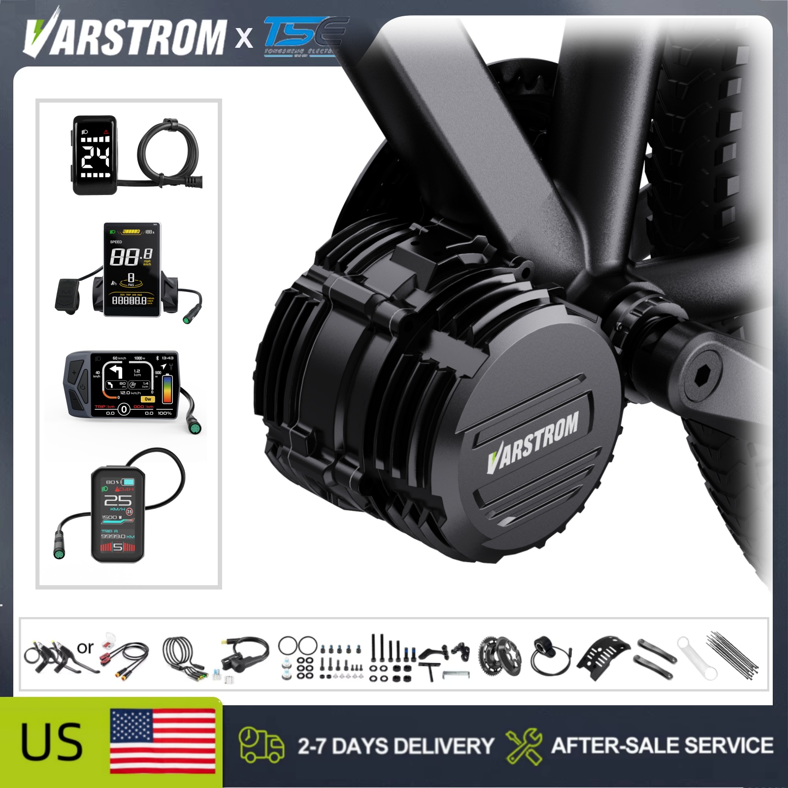 [USA Stock ] Tongsheng TSDZ16  - Side Hung Mid Drive Motor Kit review and price